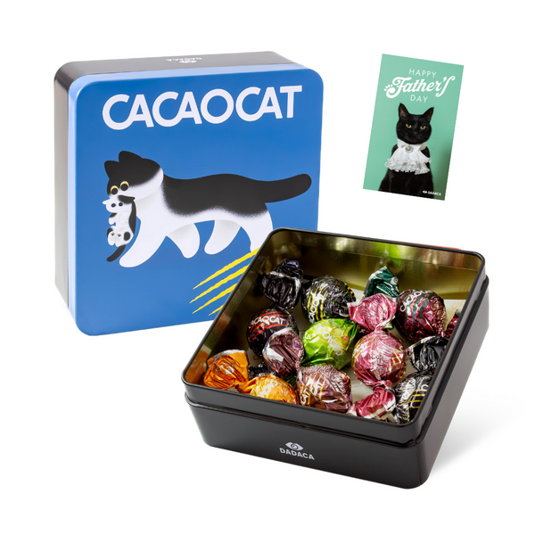 【父の日カード付き】CACAOCAT缶 8個入り BLUE