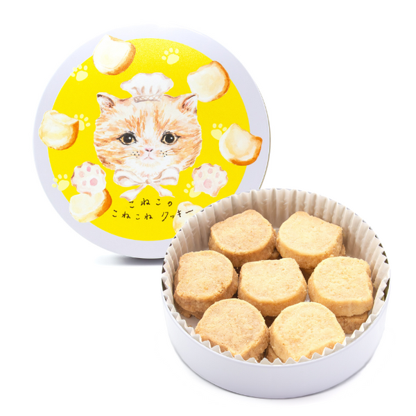 こねこのこねこねクッキー 塩バター 丸缶