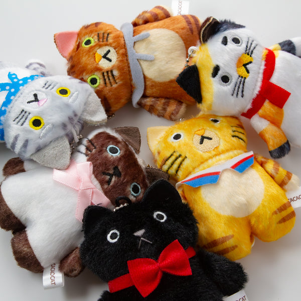 カプセルトイ CACAOCAT もふもふぬいぐるみ 全6種セット
