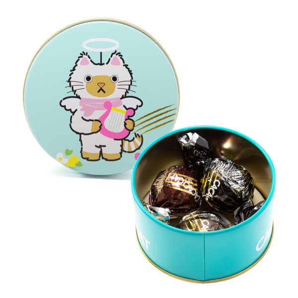 CACAOCAT缶 ミックス 3個入り TURQUOISE シロネコ ｜DADACA Online Store