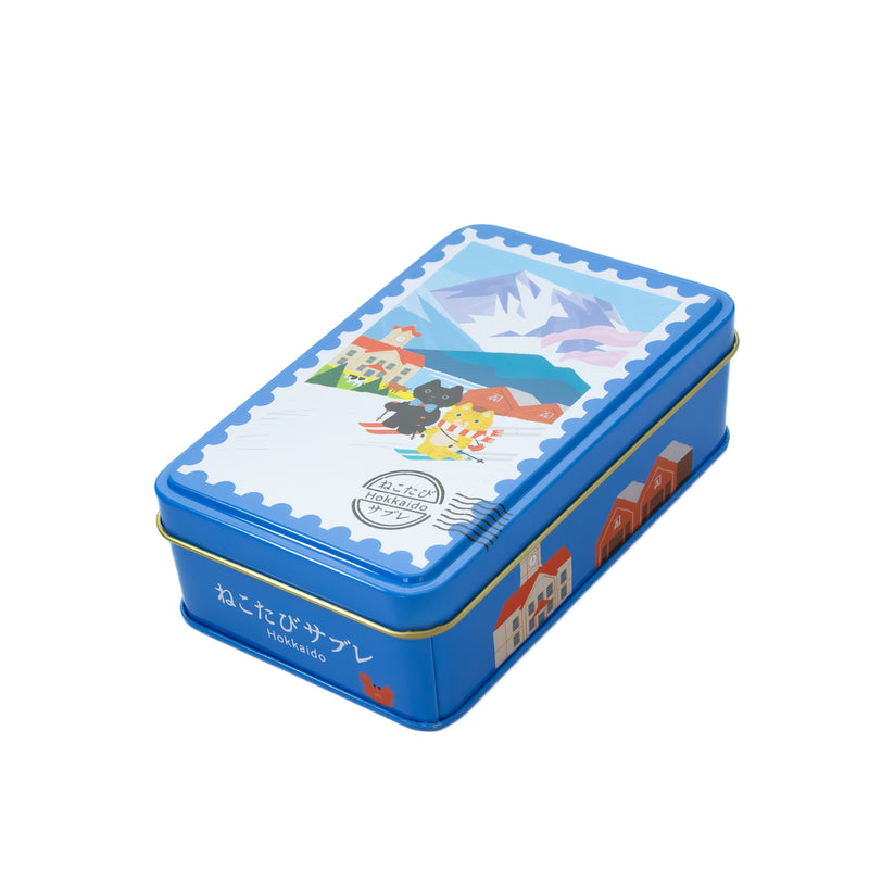 【北海道エリア・オンラインストア限定】ねこたびサブレ Hokkaido缶 Snow