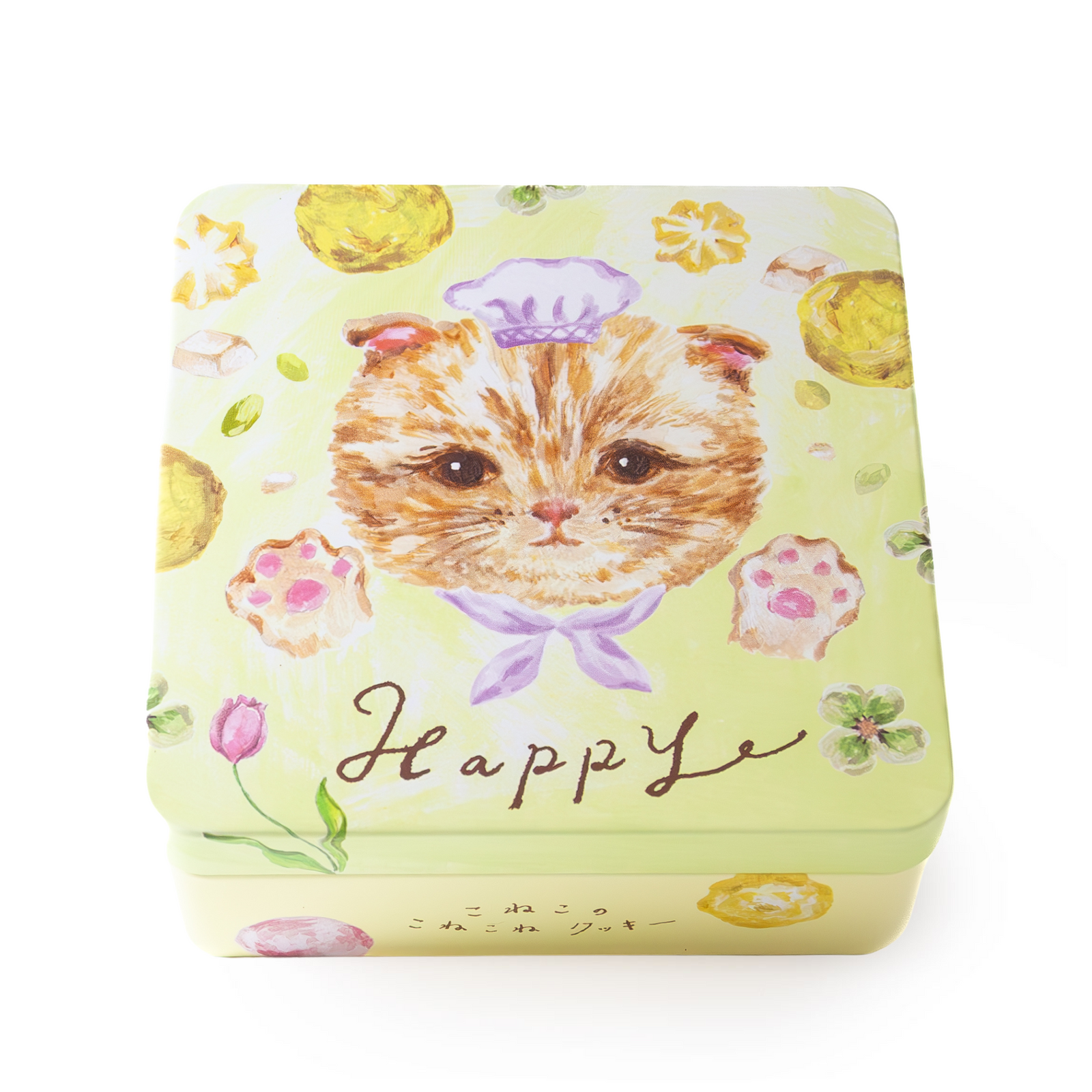 こねこのこねこねクッキー缶 Happy ｜DADACA Online Store